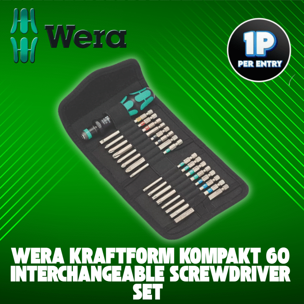 WERA KRAFTFORM KOMPAKT 60 INTERCHANGEABLE SCREWDRIVER SET 17 PIECES