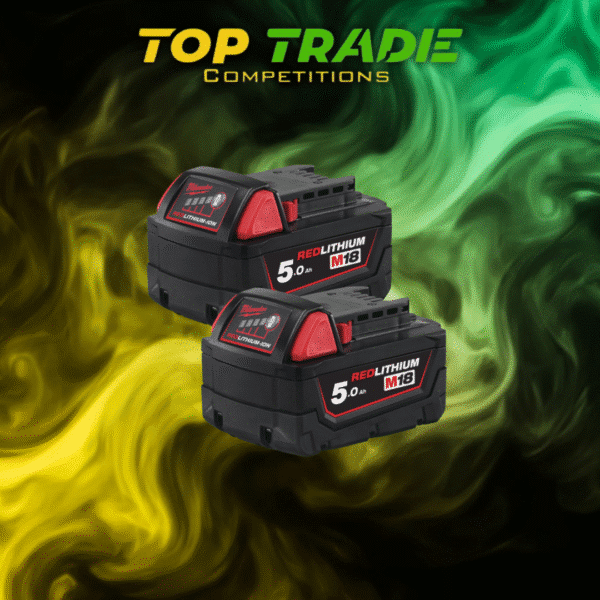 Milwaukee M18 B5 18v REDLITHIUM 5.0Ah Li-Ion Battery Twin Pack