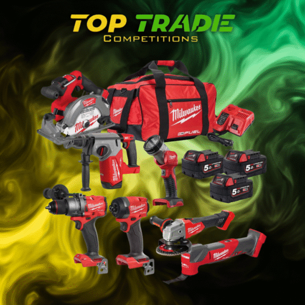 Milwaukee M18FPP7A3-503B 18V FUEL Brushless 7 Piece Tool Kit 3 x 5.0Ah Batteries Charger & Wheeled Bag