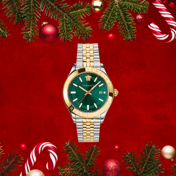 Versace Mess Watch GMT Green Two Tone With Two Tone Bracelet Or £700 Cash