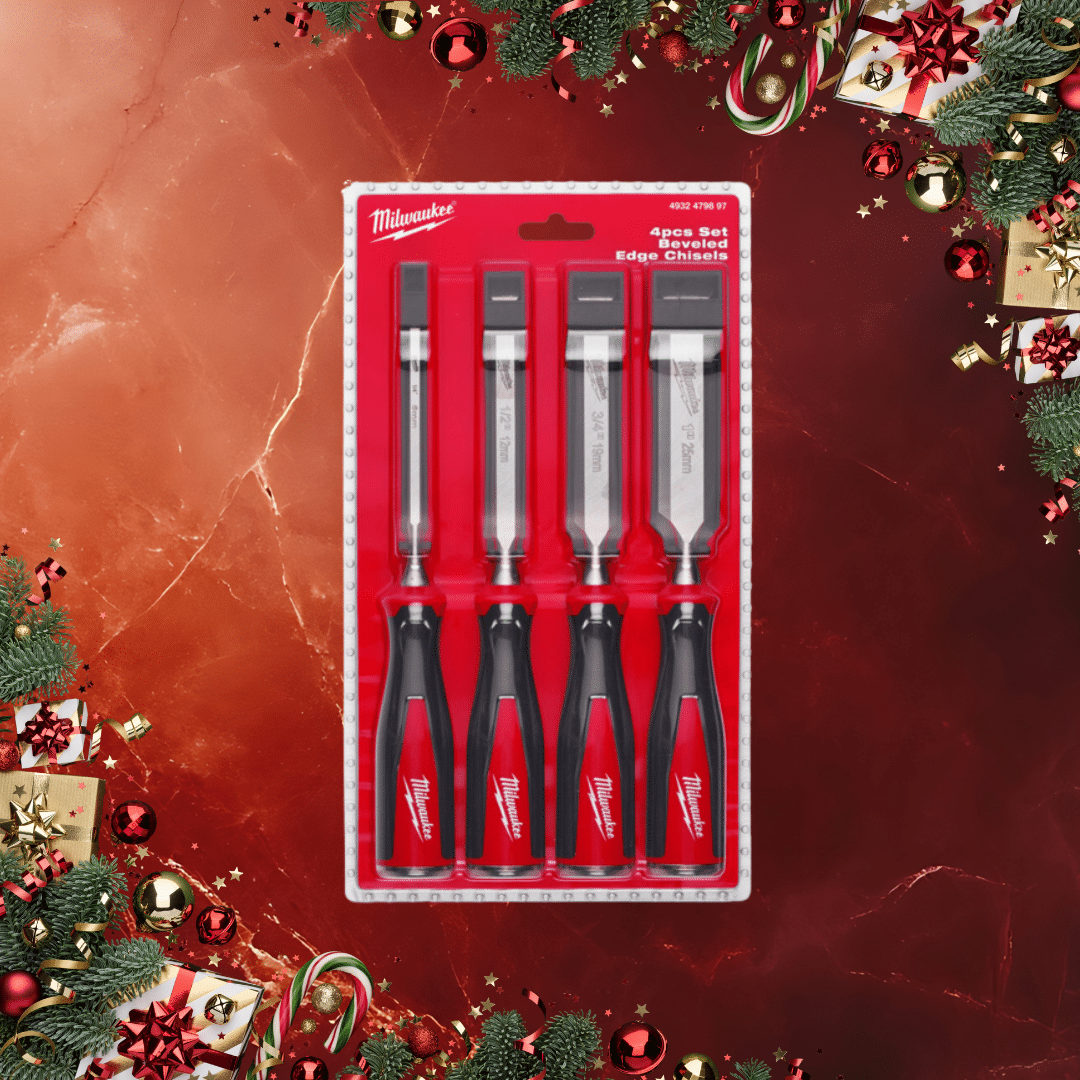 Milwaukee Beveled Edge Chisel Set 4 Piece (£25 Cash Alt)