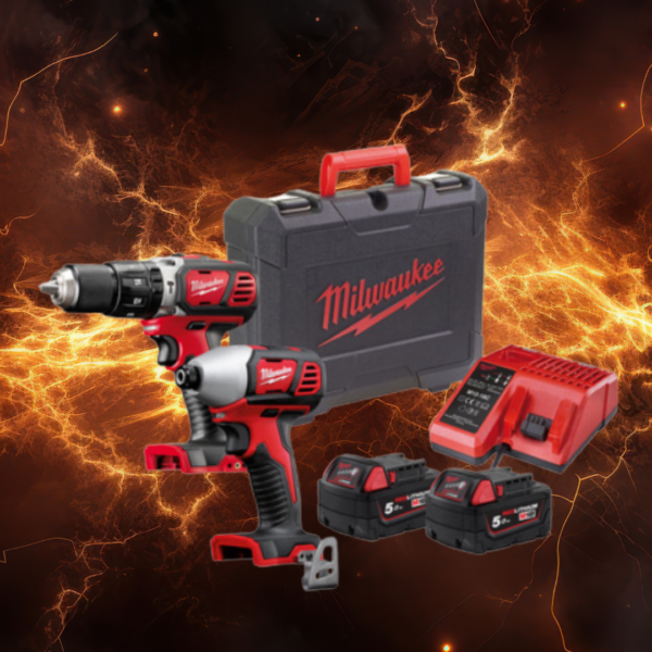Milwaukee M18 BPP2C-502C Heavy Duty Twin Pack 2 x 5.0Ah Or £225