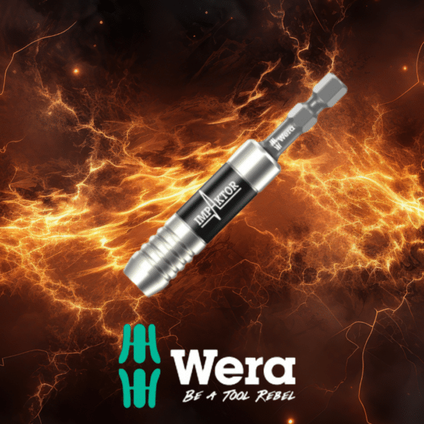 Wera Impaktor '897/4' TriTorsion Bit Holder With Retaining Ring - 1/4'' x 75mm