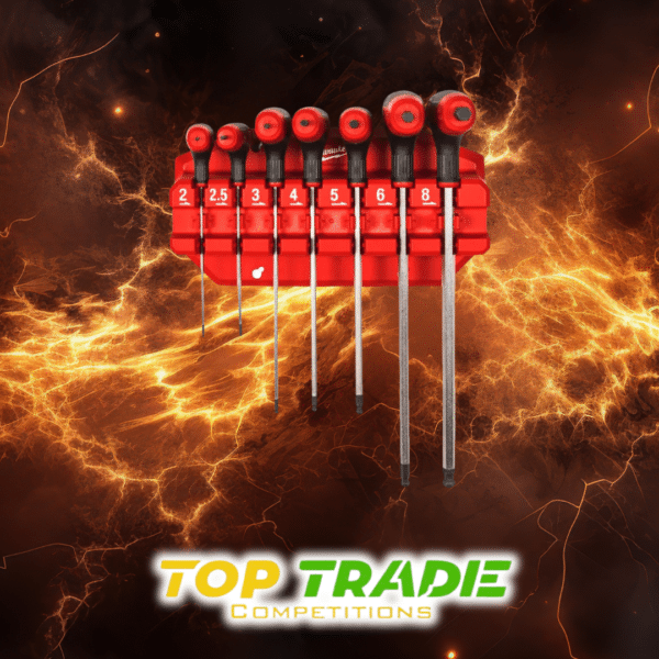 Milwaukee Comfort Grip Hex Key Wrenches Set with Rack Or £50