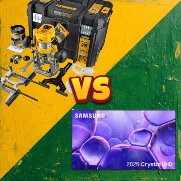 DeWalt DCW604NT 18V XR Brushless 1/4" Router with Base Or Samsung 55" Smart 4K UHD HDR LED TV (£250 Cash Alt)