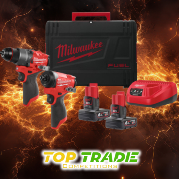 Milwaukee M12FPP2A-602X FUEL Combi Drill & Impact Driver Twin Pack 2 x 6.0Ah Or £260