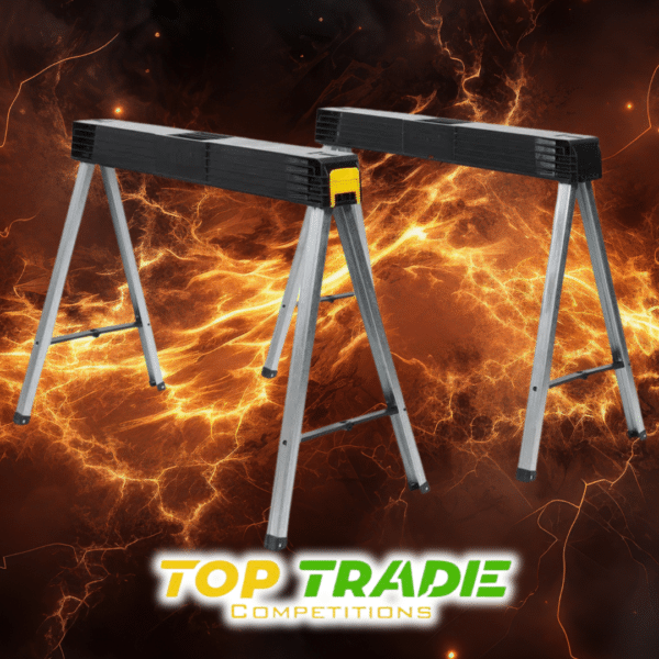 Stanley Folding Metal Leg Saw Horse Twin Pack Or £65