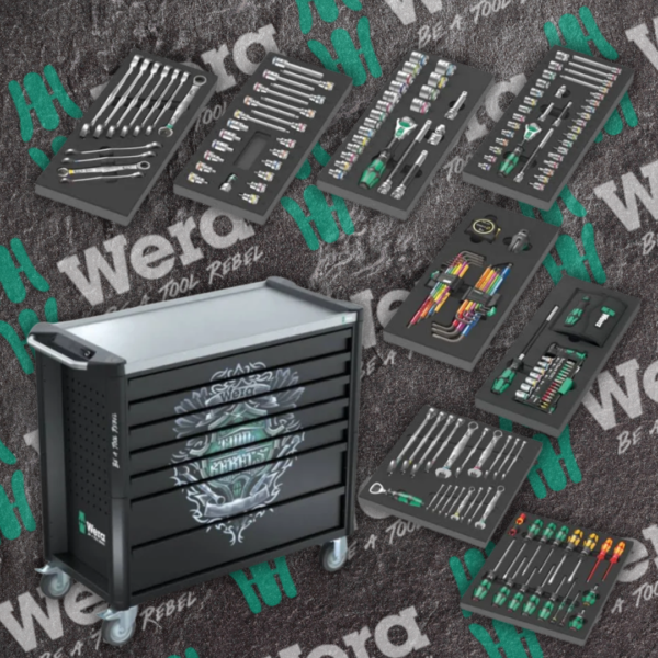 Wera 9702 Tool Rebel roller cabinet Stainless XXL 2 -202 Pieces Or £3000