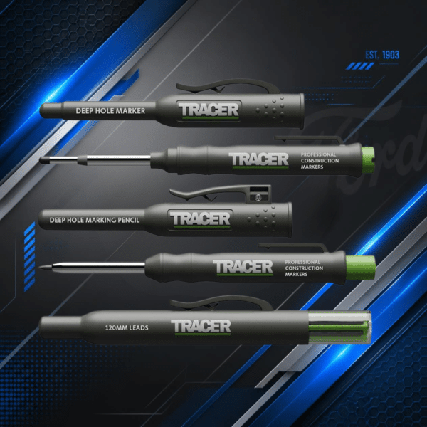Tracer Deep Hole Marker Pen, Pencil & Lead Set with Holsters