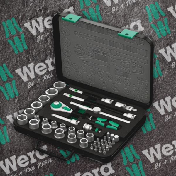 Wera 8100 SB 2 Zyklop Speed Ratchet Socket Set of 43 Metric 3/8in Drive Or £200