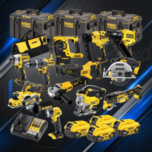 DeWalt TDKIT12X4 XR 18V 12 Piece Power Tool Kit with 4x 5.0Ah Batteries Or £1600