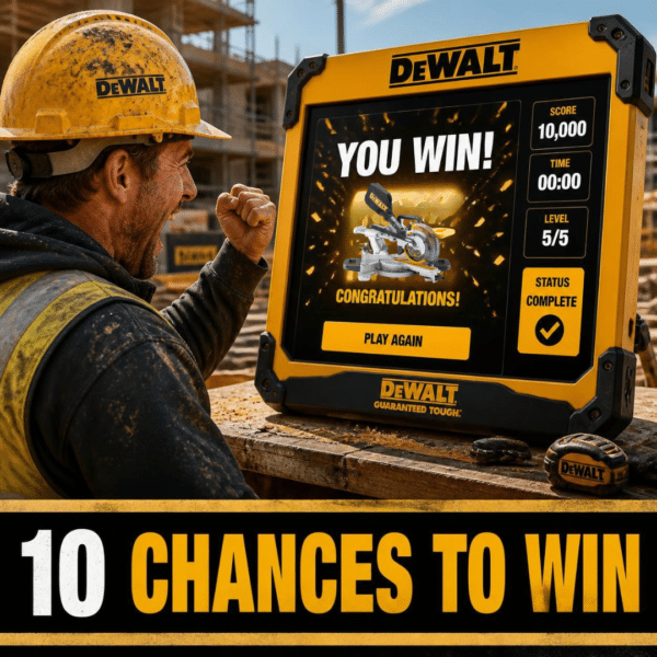 Dewalt Mini Game 9x Chances To Win DEWALT DCS365N-XJ 184mm Mitre Saw Instantly + DEWALT DCS365N-XJ 184mm Mitre Saw End Prize
