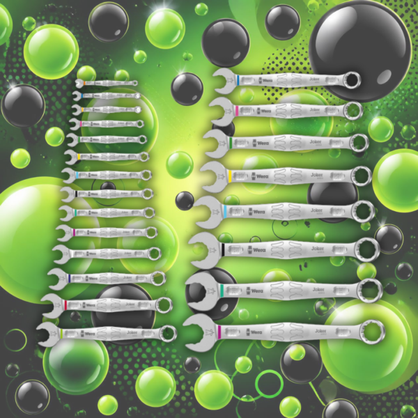 Wera 6003 Joker 22 Set 1 Combination Wrench Set, 22 pieces