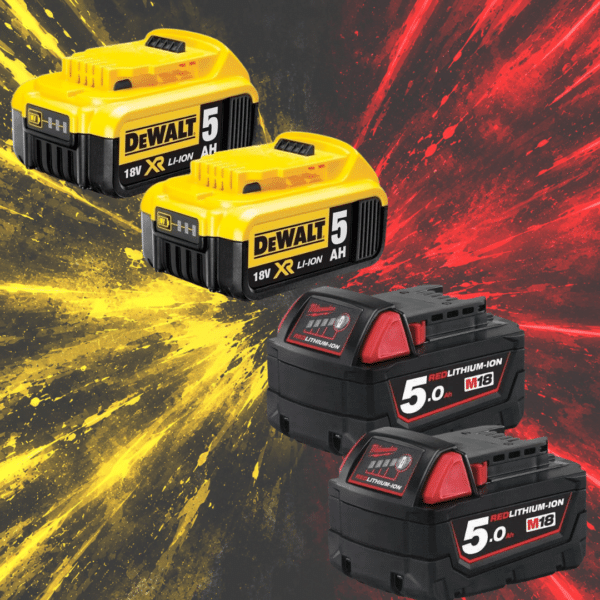 Dewalt Or Milwaukee 2 Pack 5ah Batteries