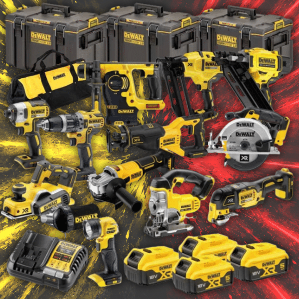 DeWalt TDKIT12X4 XR 18V 12 Piece Power Tool Kit with 4x 5.0Ah Batteries