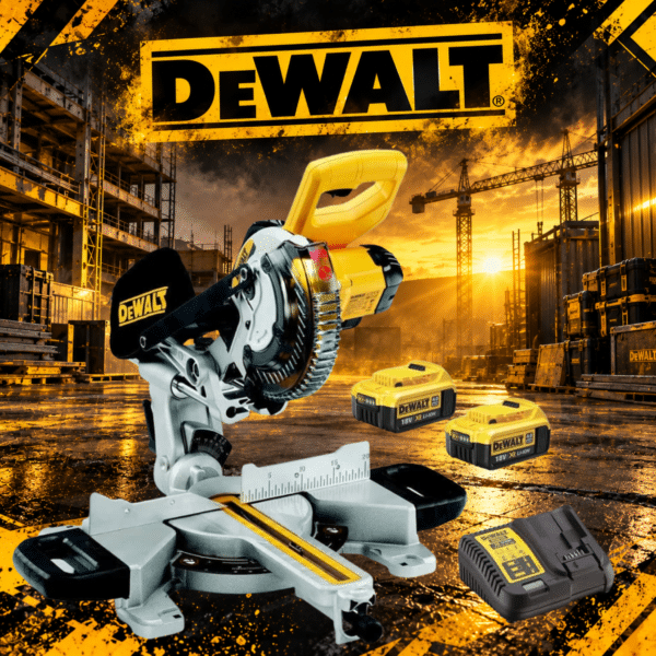 DeWalt DCS365M2 18V Cordless XPS 184mm Mitre Saw + 2x 4ah Batteries
