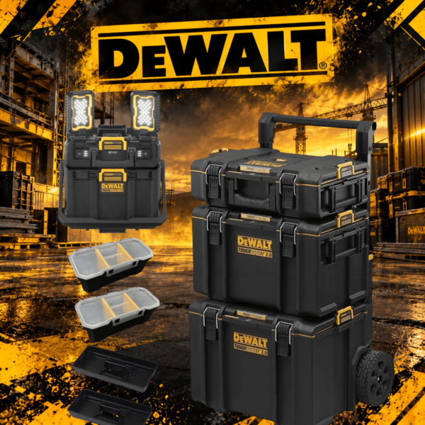 DeWalt Toughsystem 2 DS450 Rolling Mobile Tool Storage Box Trolley + LED Light