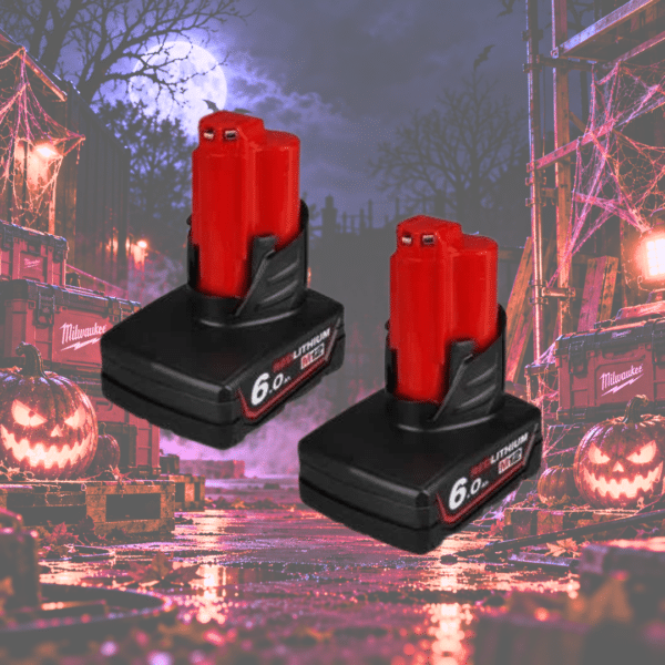 Milwaukee M12B6X2 12V 6.0Ah Red Lithium-Ion Battery (Pack of 2)