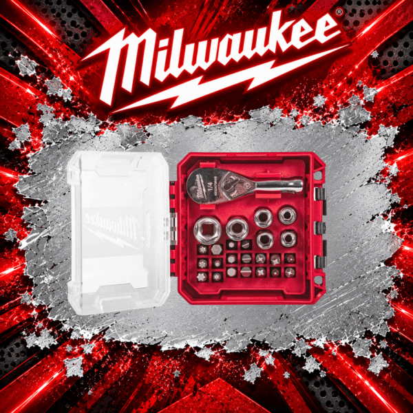 Milwaukee 4932499470 1/4" Drive Compact Ratchet Set in PACKOUT Box