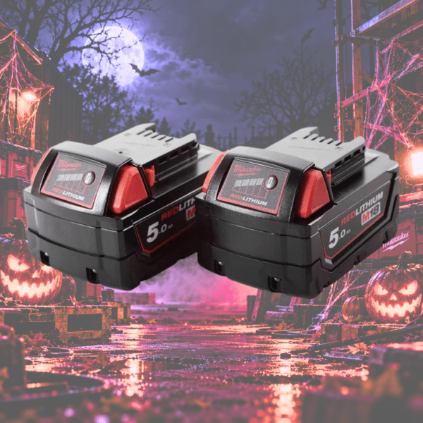 Milwaukee M18B5 18v 5.0Ah Li-Ion Battery Twin Pack