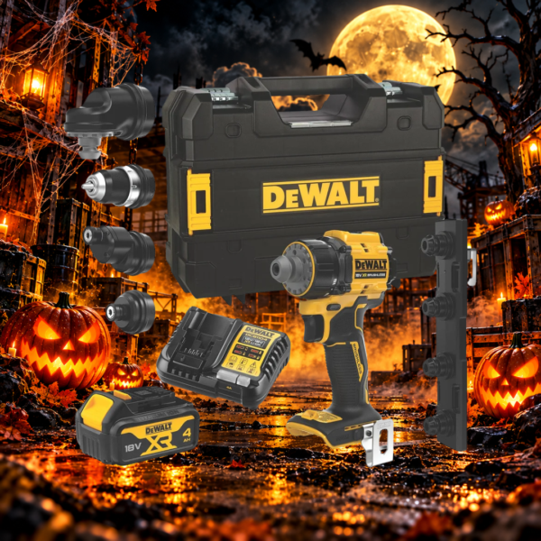 DeWalt Multi-Head Drill Driver Cordless 18V 4.0Ah Li-Ion DCD803M1T-GB Brushless